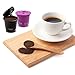 CHULUX Reusable Mesh Coffee Filter Cup 4-Pack for Keurig 1.0 Brewer, Universal Single Serve Refillable Coffee Filters, Black&Purple