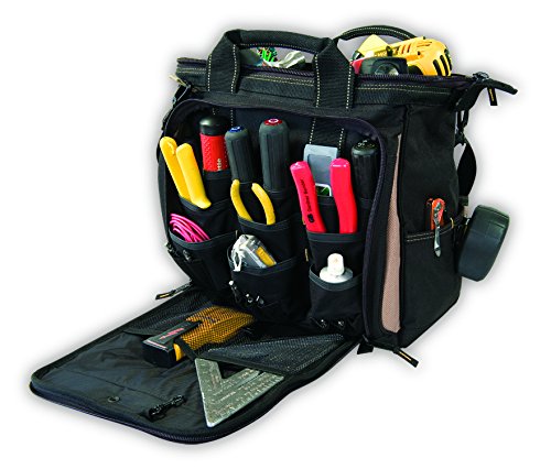 Custom leathercraft 1537, multi-compartment tool carrie…