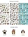HaokHome S-006 176pcs Funny Dog Stickers for Teens Kids Cars Stickers for Water Bottles Laptop Scrapbooking Firefighters Hydro Flask Stickers Vsco Stickers Wall Stickers Room Decor