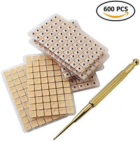 Ear Press Seeds 600pcs + Acupuncture Probe Pen Acupressure Massage Tools Kit for Relaxation Multi-Function Massaging Vaccaria Plaster Bean