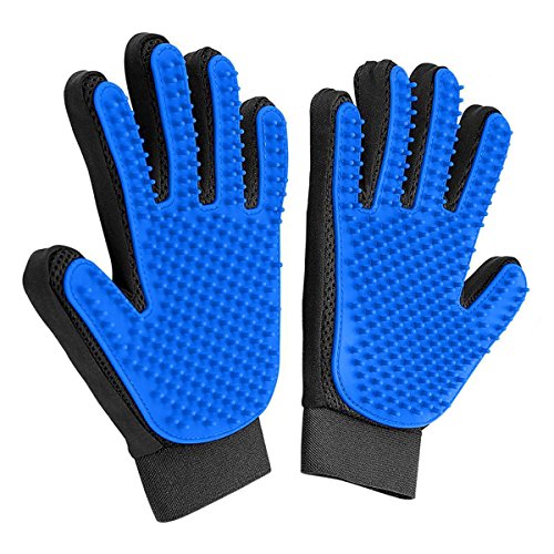OCEANTREE Pet Grooming Gloves, Pet Hair Remover Brush Glove for Cats Dogs & Horses Bath Massage Hair Removal G