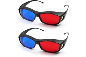 Othmro 2Pcs Durable 3D Style Glasses 3D Viewing Glasses 3D Movie Game Glasses Red-Blue 3D Glasses Plastic Frame Black Resin Lens for 3D TV Cinema Films DVD Viewing Home Movies