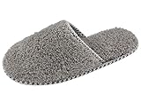 HomeTop Women's Cozy Plush Fleece Slip On Memory Foam House Slippers (Large / 9-10 B(M) US, Gray)