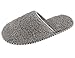 HomeTop Women’s Cozy Plush Fleece Slip On Memory Foam House Slippers (Large/9-10 B(M) US, Gray)