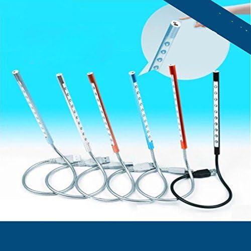 Dsstyle 10 LED Portable USB Stick Light with Touch Switch Bendable Cord Eye Protection Desk Lamp for Laptop Decoration