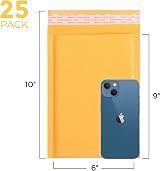 Switory A5 Padded Envelopes 15.3x22.9cm Kraft Bubble Mailers 25pcs view 2