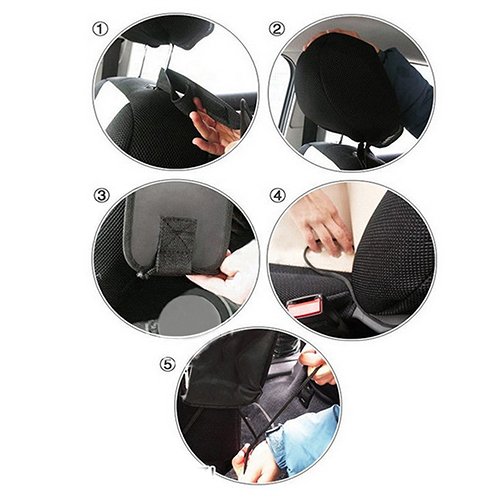 Baost 1Pc Auto Car Seat Side Storage Organizer Hanging Collector Bag Multi Pocket Waterproof Fabric Car Interior Holder Bag Eyeglasses Magzine Phone Holder Zipper Pouch Red