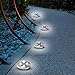 Maggift Solar Ground Lights,Garden Pathway Outdoor In-Ground Lights with 4 LED (4 Pack) (White)