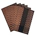 Placemats, GoFriend® 6 PCS PVC Woven Placemats For Dining Table Washable Heat-resistant Vinyl Table Mats, 12'' by 18'' - Coffee