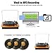 Record Player Turntable,Pareiko Vintage Vinyl Record Turntable Player,Bluetooth Record Player with Speaker,Vinyl to MP3 Recording ,RCA Output,3.5mm Aux Input,Headphone Jackthumb 2
