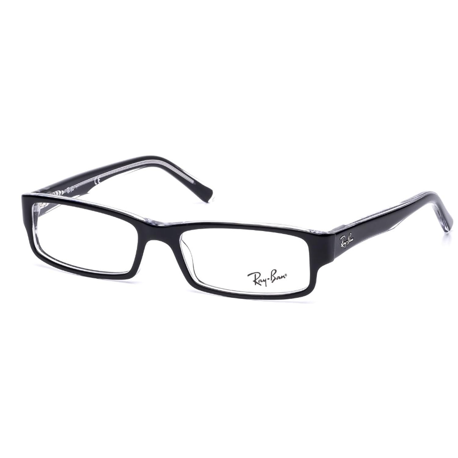 Ray Ban RX Gafas negro sobre transparente RX