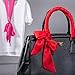 Ribbon Scarf for Women Handbag Wrap Handle Satin Belt Sash Necktie Neck Scarf PSSD01 (Red)