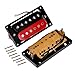 LeaningTech 1set 2 Double Coil Neck & Bridge Pickups Humbucker Fits for 6 String Electric Guitar, (Red &Black)