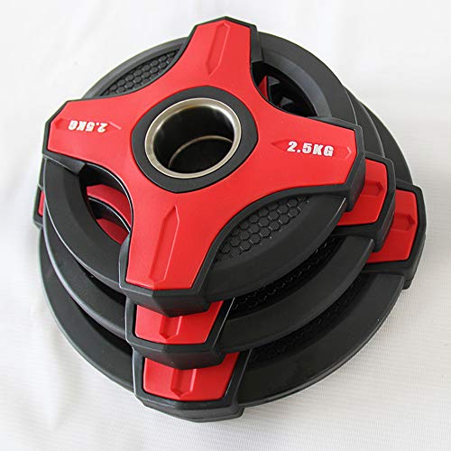 Barbell-Weight-Plates-25-20KG-Eco-Friendly-Polyurethane-Disc-5cm-Center-Hole-Olympic-Standard-Tri-Grip-Radial-Home-Fitness-Gym