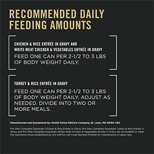 Purina Pro Plan Gravy, High Protein Wet Cat Food Variety Pack, Complete Essentials Chicken and