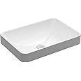 KOHLER 5373-0 Vox Rectangle Vessel Bathroom Sink, Vitreous China¬†, 22-5/8" W X 16-1/8"L, White