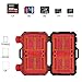 Memory Card Cases, Carrying Holder Box for CF Micro SD SDHC SDXC TF Cards - 25 Slots Sealed Waterproof