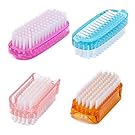 HAOSDA Hand and Nail Brush Two-sided Cleaning Scrubbing Brushes, Pack of 4 Pieces
