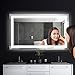Keonjinn 36 x 28 Inch Anti-fog Horizontal/Vertiacl Dimmable LED Bathroom Vanity Mirror Large Wall Makeup Mirror With Light