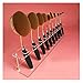Fullkang Clear Acrylic 10 Lattices Cosmetic Shelf 10pcs Brush Storange Place Organizer