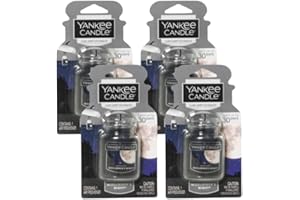 Yankee Candle Car Air Fresheners, Hanging Car Jar Ultimate, Neutralizes Odors Up To 30 Days, Midsummer's Night, 0.96 OZ (Pack of 4)