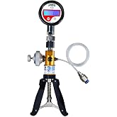 Hand Operated Pressure and Vacuum Calibrator (Range: -13 to 435 PSI) for Calibration Labs, Field Calibration and Pressure Gauge Calibration | Model: AI-DP1-2200 with Gauge (0 to 10000 psi)