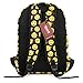 Zicac Kids' Cool Smiling Face Pattern Backpack Student Canvas Emoji Backpack Cute Bags (Black)