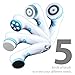 6 in 1 Waterproof Electric Facial & Body Cleansing Brush with 2 Speeds Setting for Skin Care, Include Detachable Handle & 5 Brush Head and Cute Cosmetic Bag (blue)