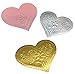 Envelopes Label Stickers Love Heart Shape Stickers 60 PCS Kraft Paper Thank You Stickers Retro Metallic DIY Decorative Adhesive Label for Packaging Bake Decoration Wedding Party Gift (Silver)