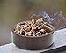 Juvale Wooden Cigarette Ashtray - Round Wood Ashtrays with 3 Slots for Indoor Outdoor Use - Tabletop Cigarette Ash Holder Ideal for Office Bar Decoration - Reddish Brown Finish, 4 Inches in Diameter