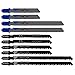 CESFONJER 10 Piece Jigsaw Blades Set with Storage Tube. Jigsaw Blade for Cutting Optimized for Cutting Metal, Wood, PVC, and Plastic.