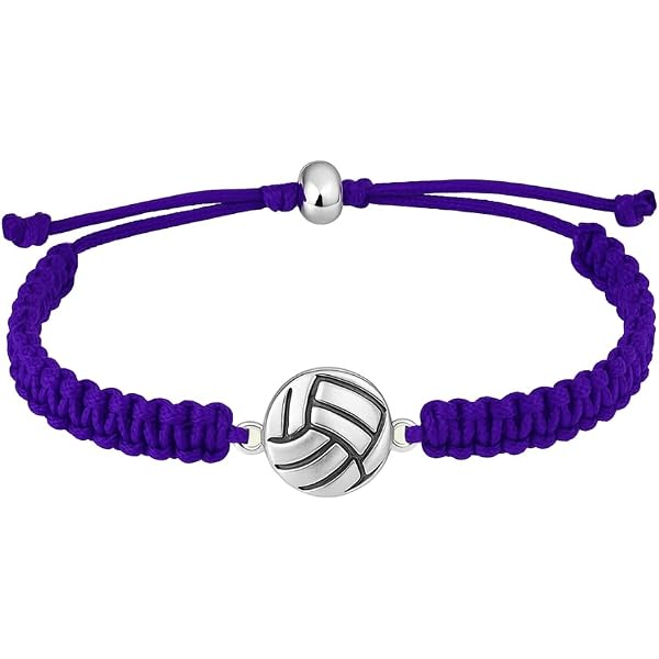 Sportybella Volleyball-Haarschmuck Set - 6 Haargummis, Lila, Perfekt Für Spielerinnen Und Fans