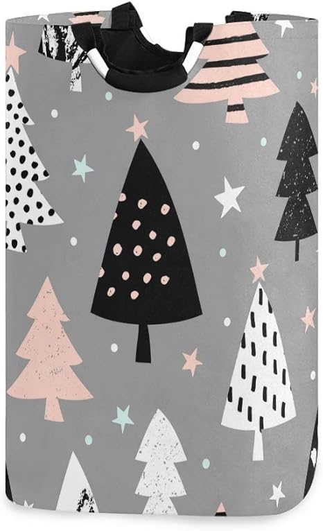 Amazon Lubataga ランドリーバスケット シームレスな繰り返しパターンテクスチャクリスマスツリー ランドリーバッグ 洗濯かご おりたたみ 洗濯カゴ おしゃれ 収納ボックス おもちゃ収納 ランドリー収納 オンライン通販