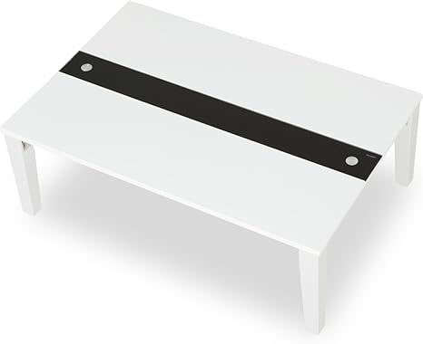 Amazon Co Jp Lowya ロウヤ テーブル ローテーブル 折りたたみ 木製 ガラス おしゃれ 90 60cm ホワイト ホーム キッチン