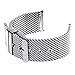24mm Unisex Thick Mesh Steel Watch Band Strap Bracelet Pin Buckle Silver Fashion