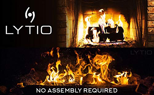 LYTIO Heavy Duty Fireplace Log Grate with Solid Steel Bars for Chimney and Wood Stove | for Indoor and Outdoor Fire Place Kindling Tools Pit| Firewood Burning Rack Holder Black 23 inches Wide