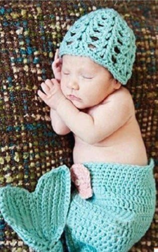 UpMall Mermaid Newborn Costume Baby Photography Props Handmade Knit Beanie Clothing