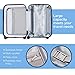 REYLEO Luggage 20 Inch PC+ABS Carry on Luggage Travel Suitcase with USB Charging Port Built-in TSA Lock 8 Silent Spinner Wheels Side Handle, Gray