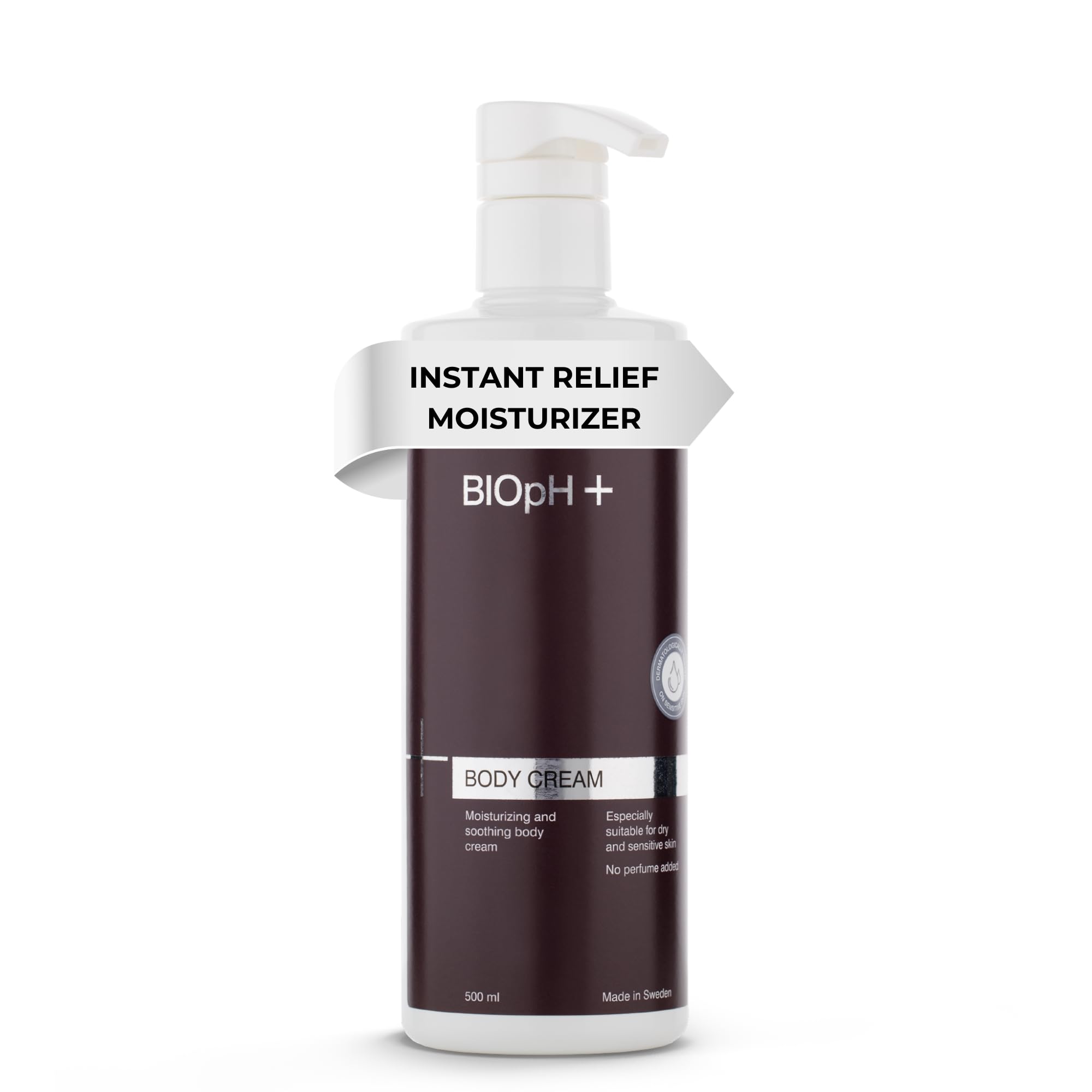BIOpH+ Intensive Moisturising Body Cream for Dry, Sensitive Skin - Hydrating Lotion for Eczema and Psoriasis Relief - 500 ml