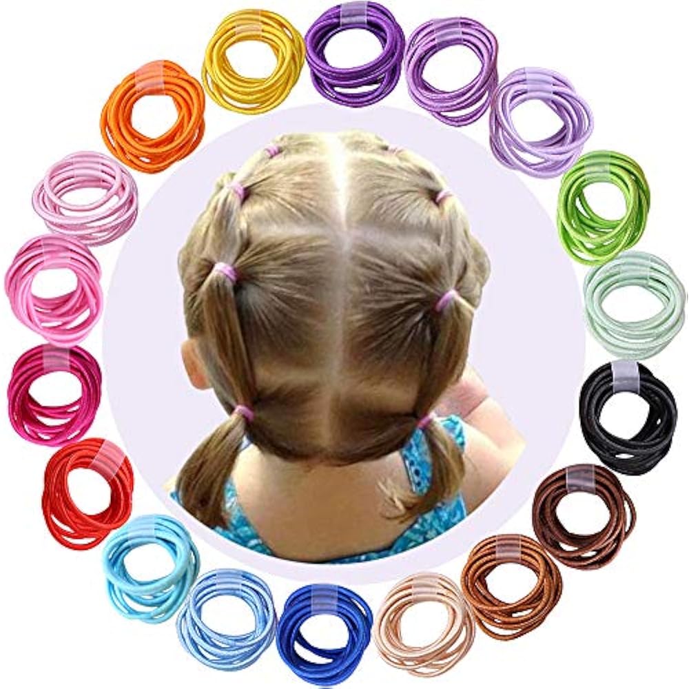 180pcs 2mm Mix Colors Baby Elastic Hair Ties Bands Holders Headband Accessories eBay