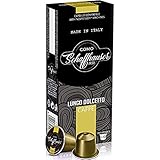 50 Schaffhauser 100% Ultra-Premium Wood Fire Roasted Artisanal Coffee Pods for Less Bitterness and Great Crema, Nespresso OriginalLine Compatible Capsules, Free Trade Italian Grand Cru-Lungo Dolcetto
