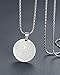 Aoiy Stainless Steel Lord's Prayer and Cross Medallion Pendant Necklace, Silver-Tone 21