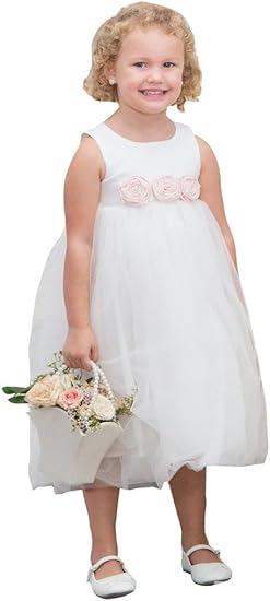 white cotton flower girl dresses