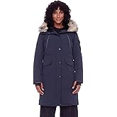 ALPINE NORTH Laurentian Women’s Vegan Down Long Parka Jacket with Faux Fur Hood