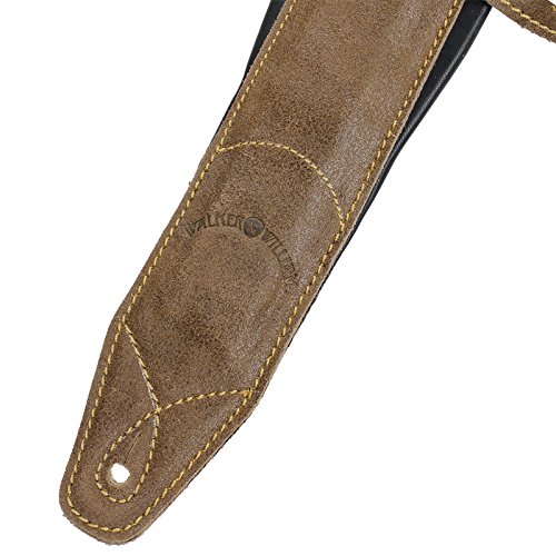 Walker & Williams C-22-DBRN Distressed Brown Leather Strapwith Double Padding