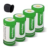 Morpilot 4Pcs RCR123A Rechargeable Arlo Camera Batteries, 700mAh Protected Rechargeable Li-ion Batteries with Camera Skin and Battery Case for Arlo VMS3030/3230/3330/3430 Cameras