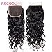 RECOOL Hair 5x5 Inch Lace Closure Water Wave Hair Closure 100% Human Hair Wet and Wavy Closure Natural Color (12 inch 5x5 Closure)