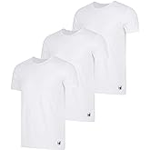 Body Glove Mens 3 Pack Micro Modal T Shirts, Cool Plain Undershirts and Gym Tshirts, Multipack White Tees