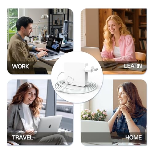 60W T-Tip Charger, Compatible with Mac Book Pro Charger, Portable Power Adapter for MacBook Air 11/13 Inch, Models 2012/2013/2014/2015/2017/2018, Fits A1502/A1465/A1436
