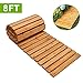 Reliancer 8' Wooden Garden Pathway Weather-resistant Straight Walkway Roll Out Cedar Outdoor Patio Path Rustic Decorative Garden Boardwalk Walkways Roll Up Beach Wood Road Floor Wedding Party Pathways primary